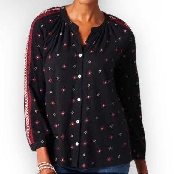 J Jill NWT size 2X Peasant Top - Picture 2 of 3